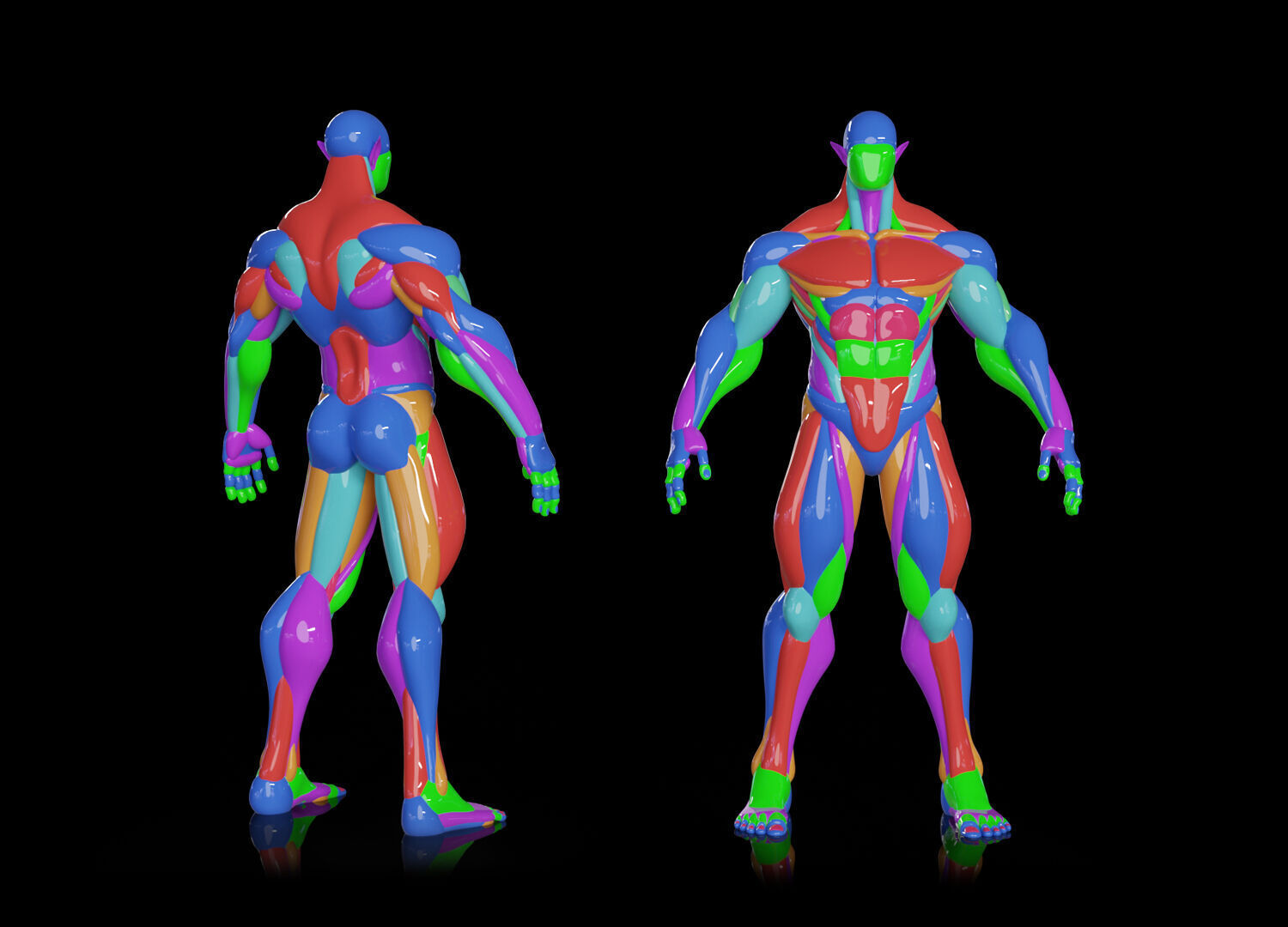 Male base body 3D model_4