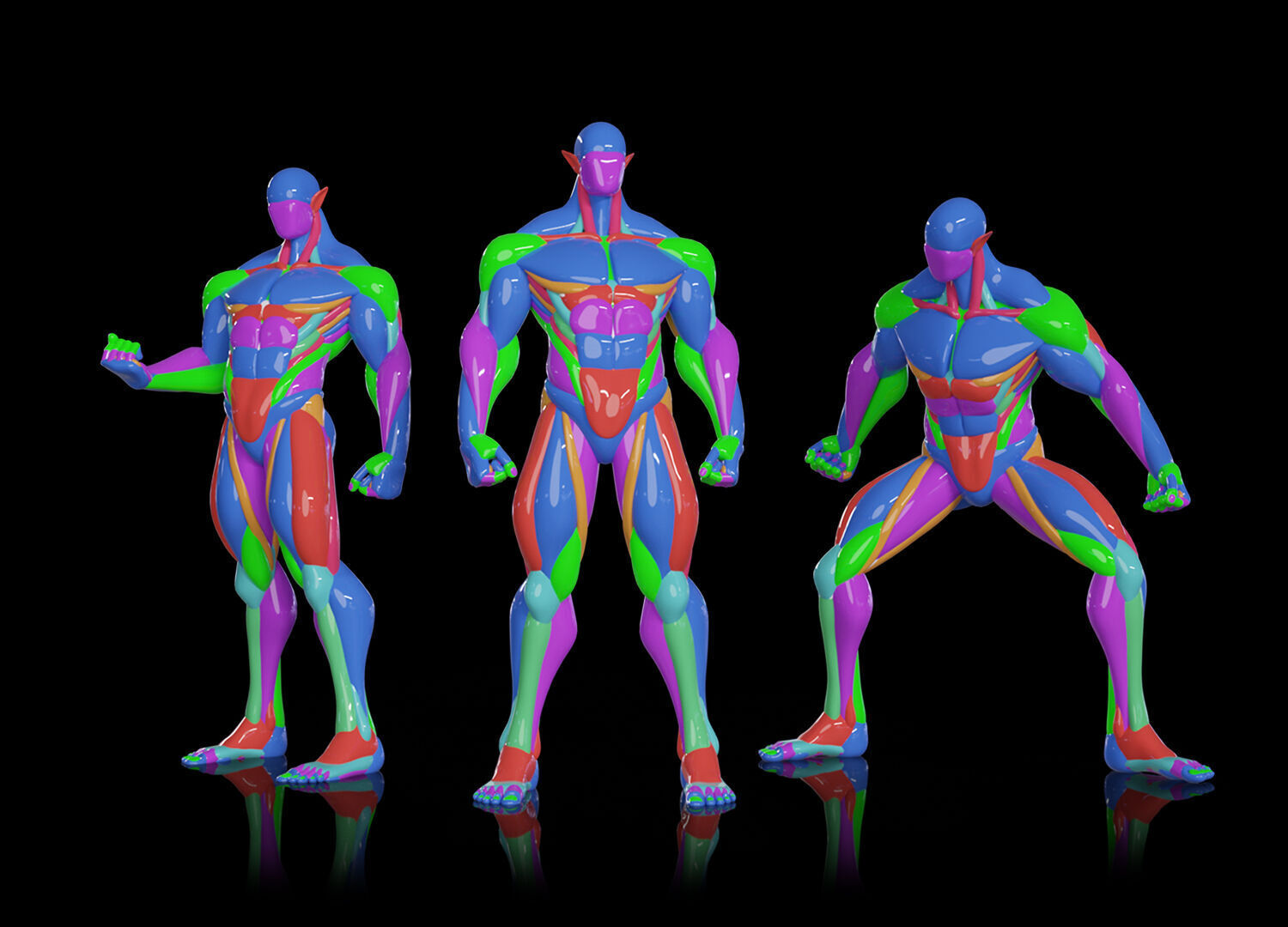 Male base body 3D model_3