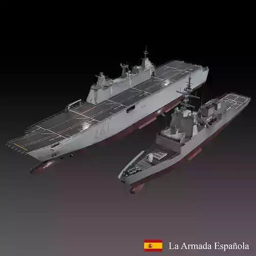 Spanish navy game ready model collection 