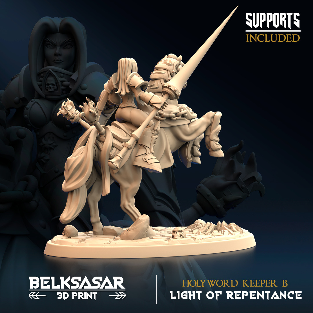 Holyword Keeper B Nude and Normal 3D print model_6