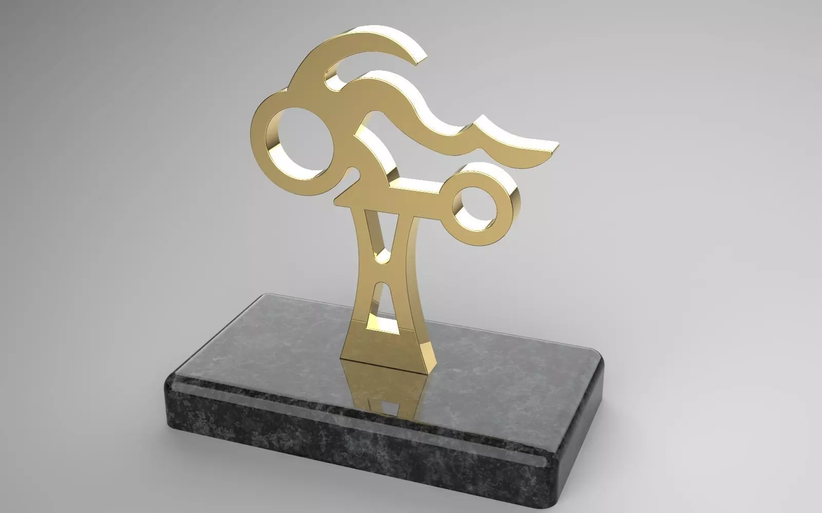Printable Motorcycle Trophy 3D print model_0