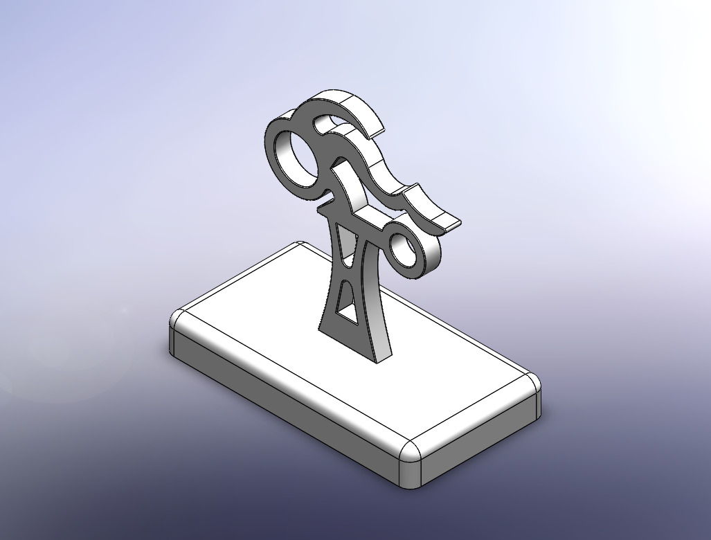 Printable Motorcycle Trophy 3D print model_3