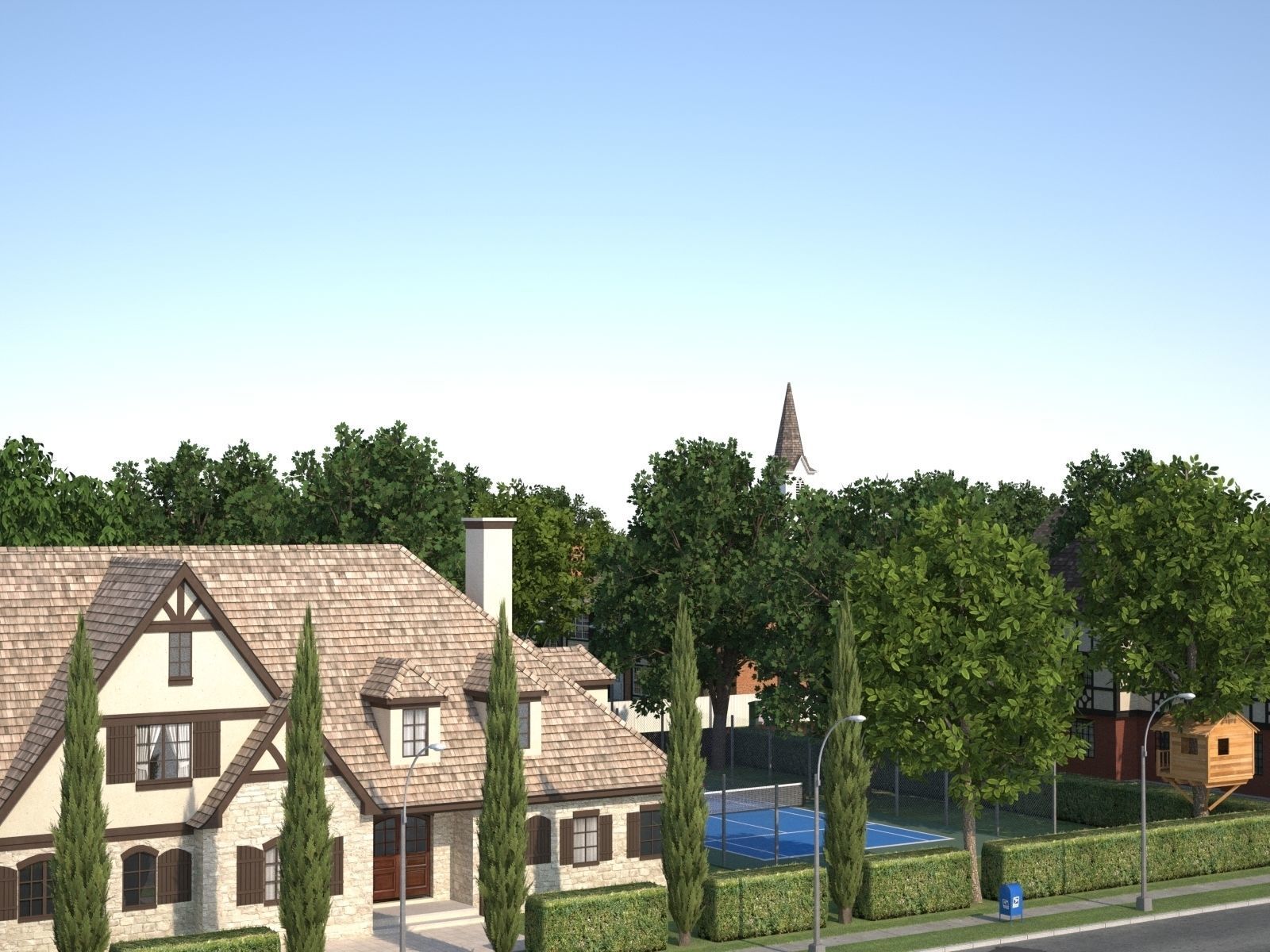 City Town KC10 Low-poly 3D model_8