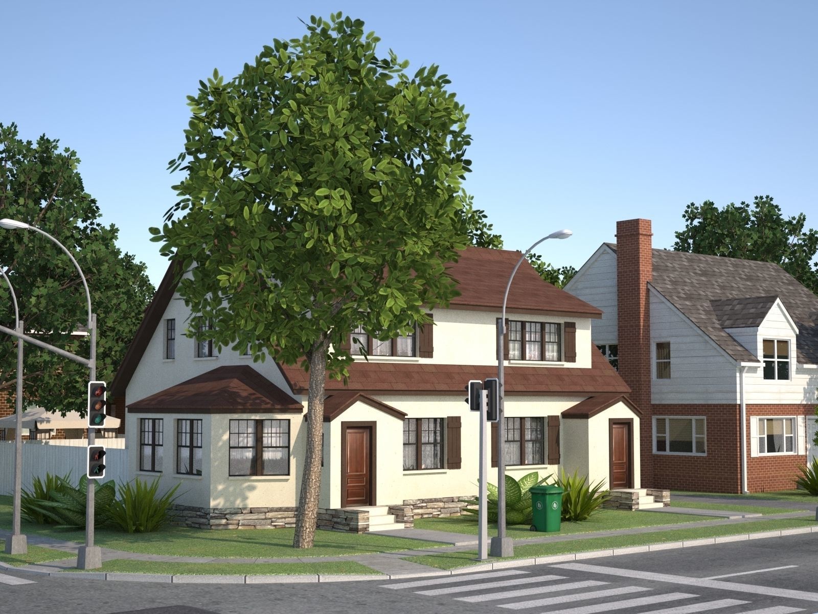 City Town KC10 Low-poly 3D model_5