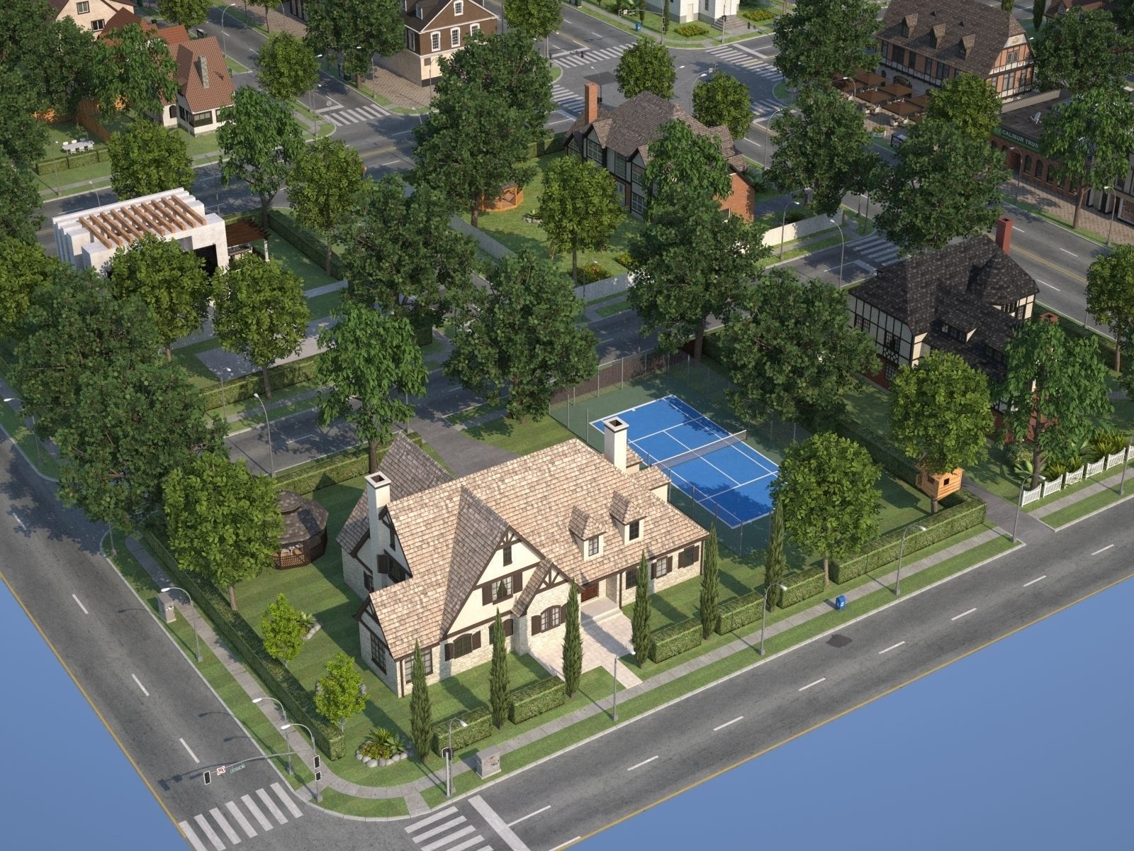 City Town KC10 Low-poly 3D model_21