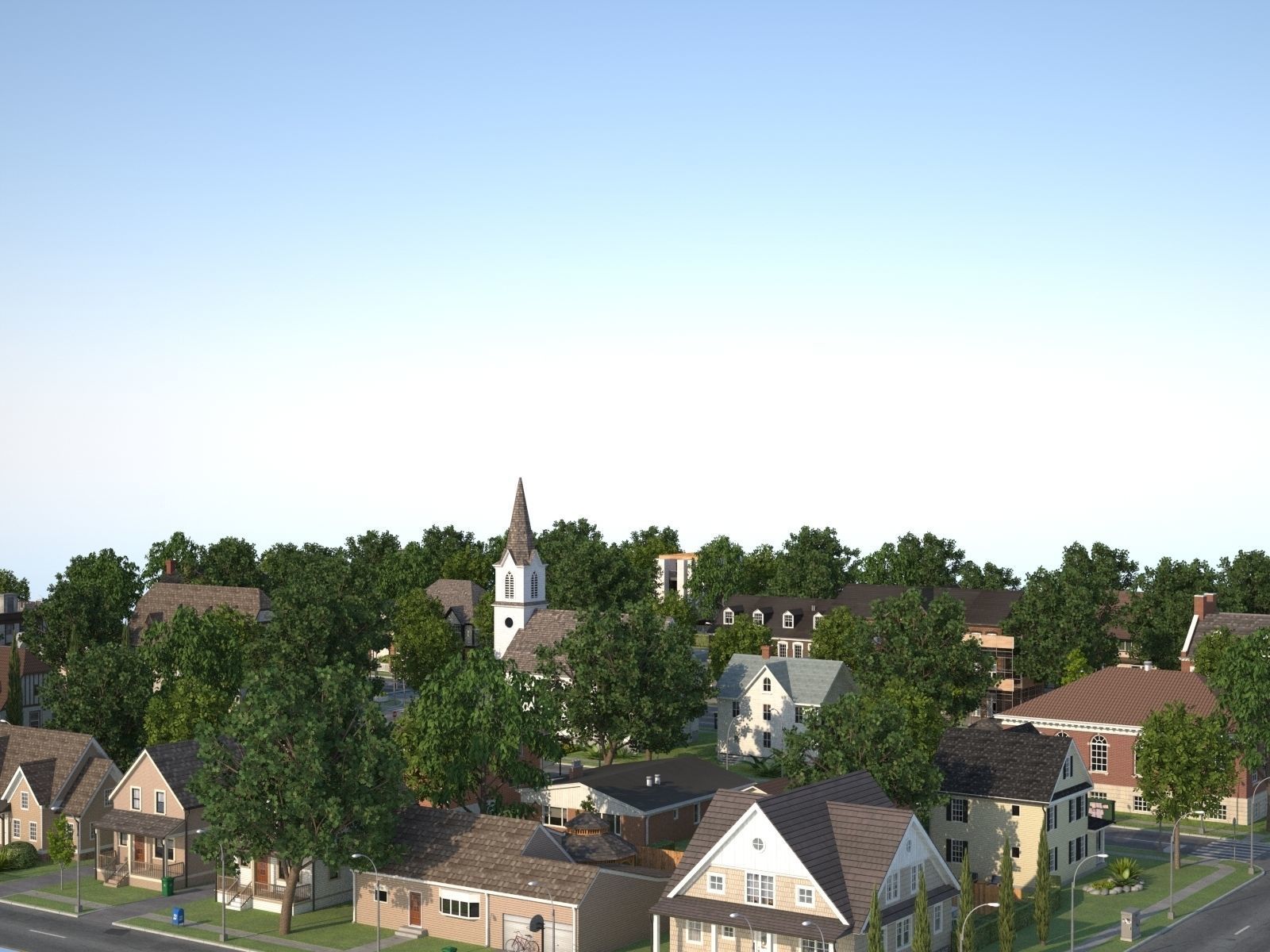 City Town KC10 Low-poly 3D model_33