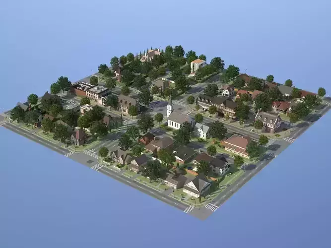 City Town KC10 Low-poly 3D model