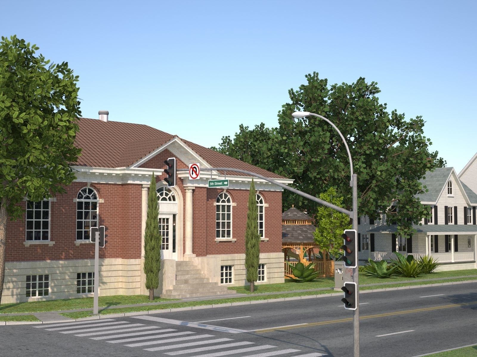 City Town KC10 Low-poly 3D model_25