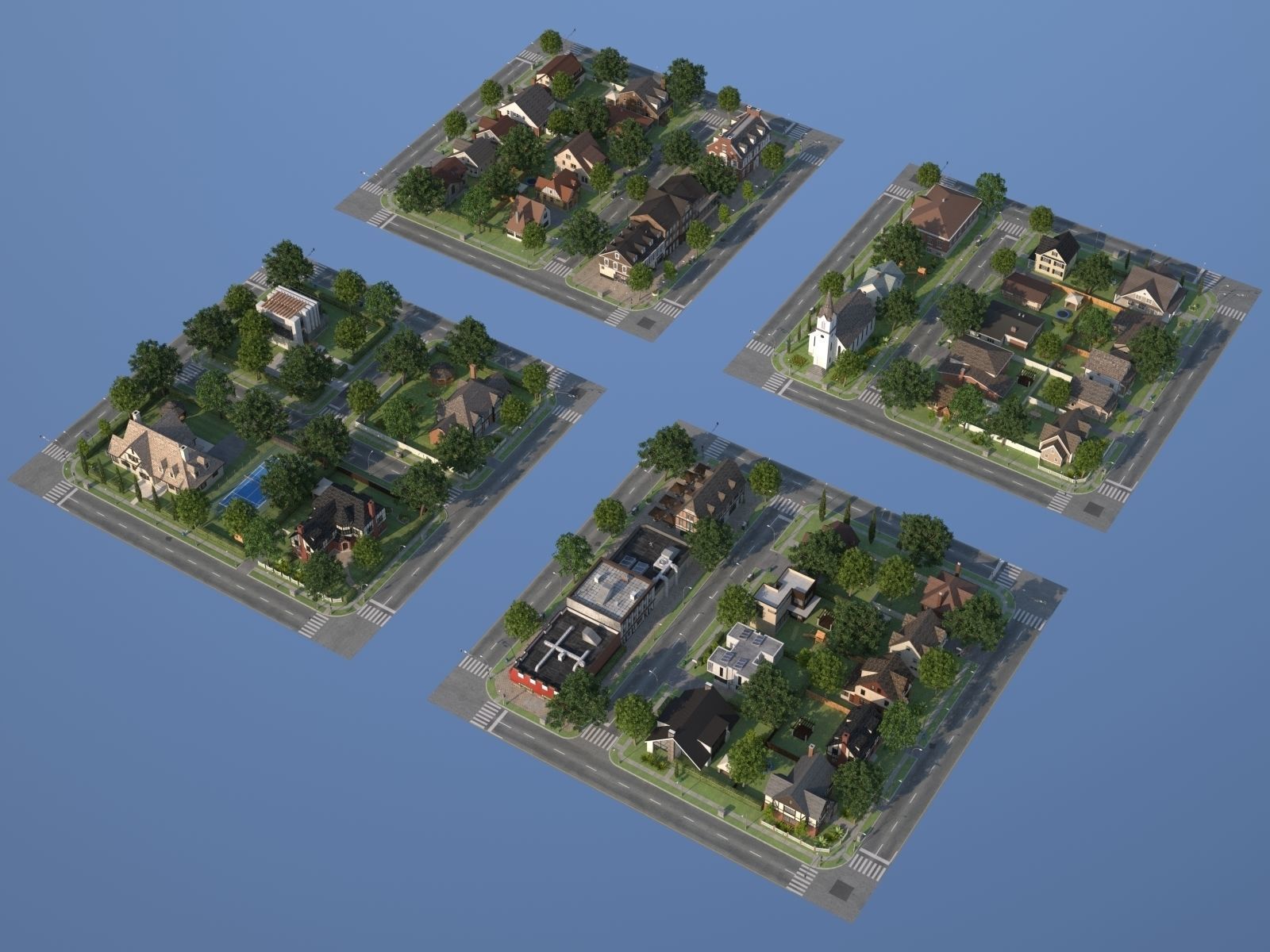 City Town KC10 Low-poly 3D model_6
