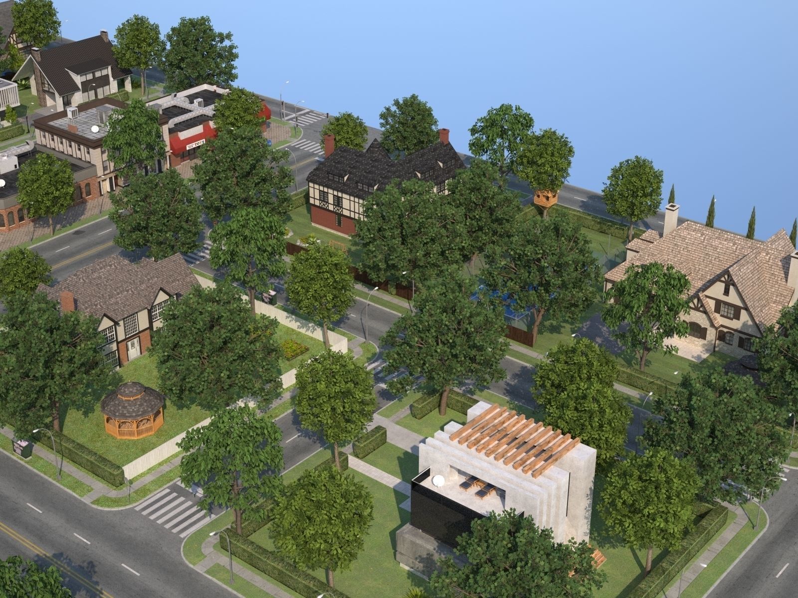 City Town KC10 Low-poly 3D model_23