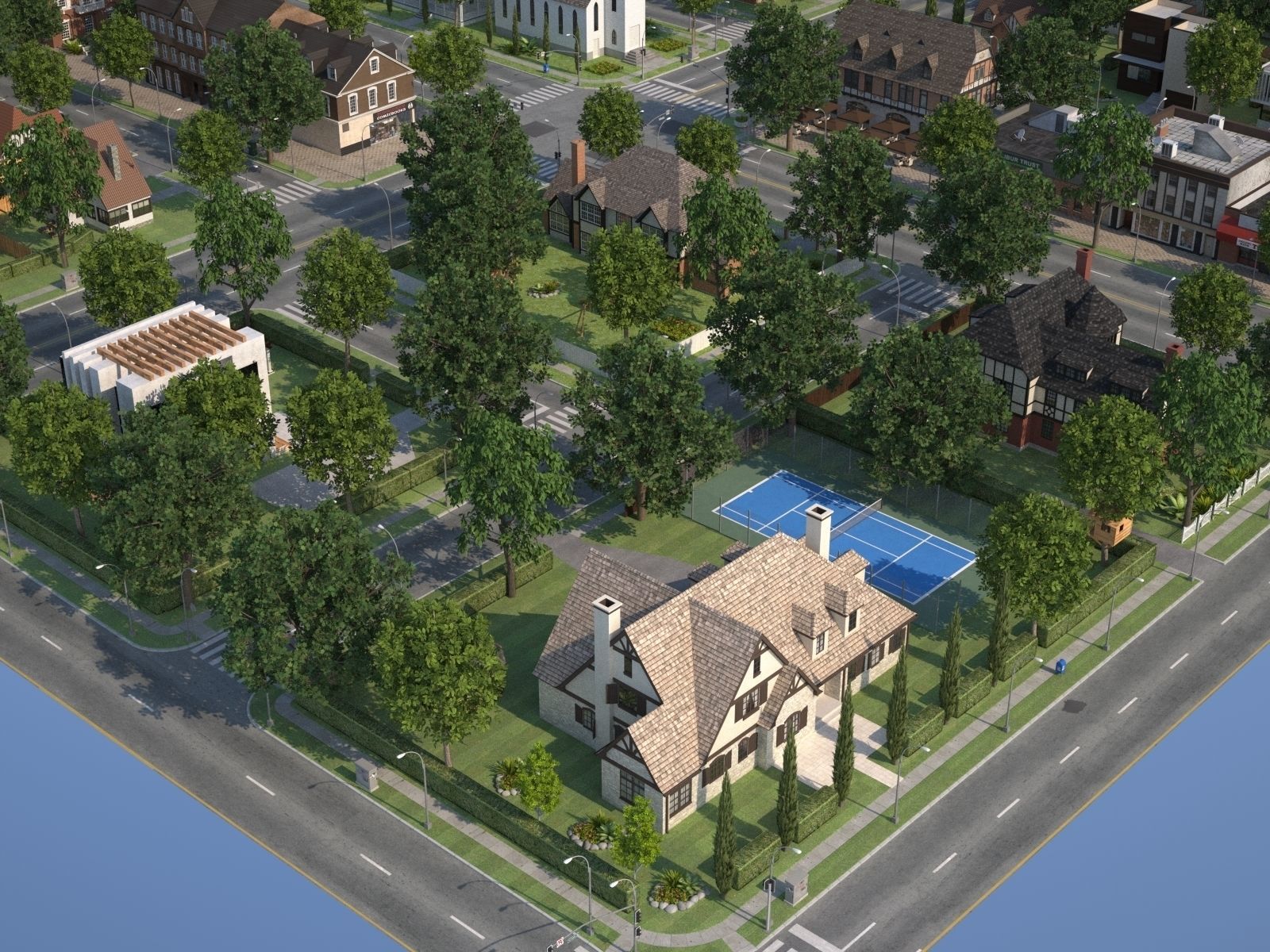 City Town KC10 Low-poly 3D model_24
