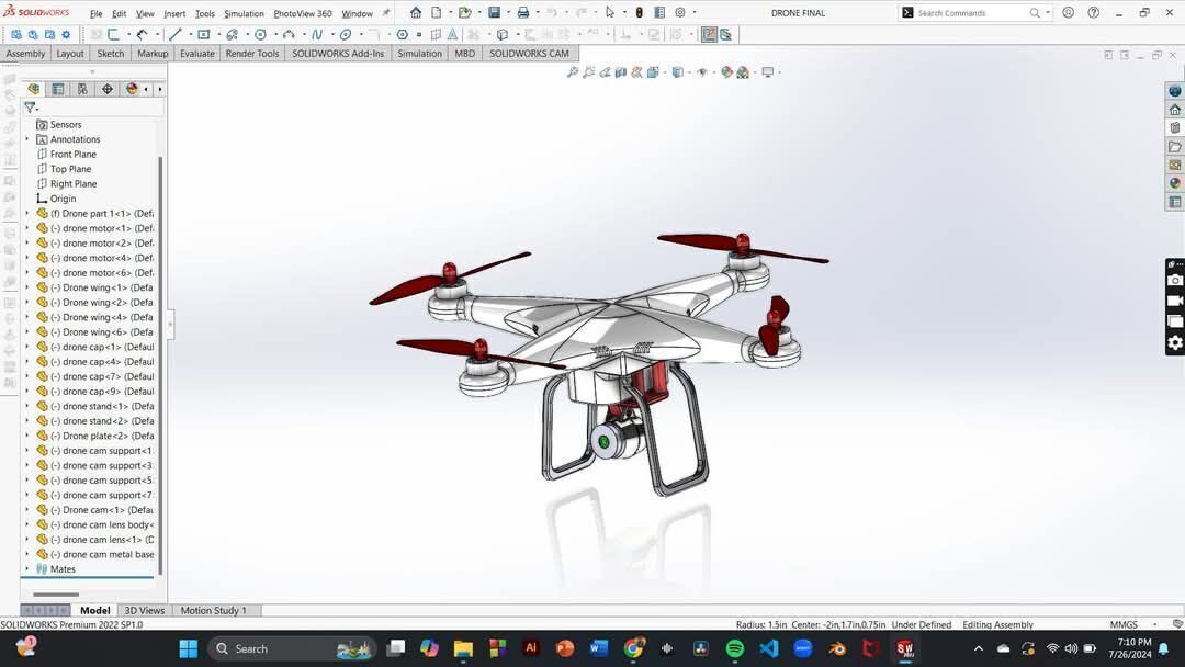 Precision UAV Camera Drone High Detail 3D Model 3D model_3