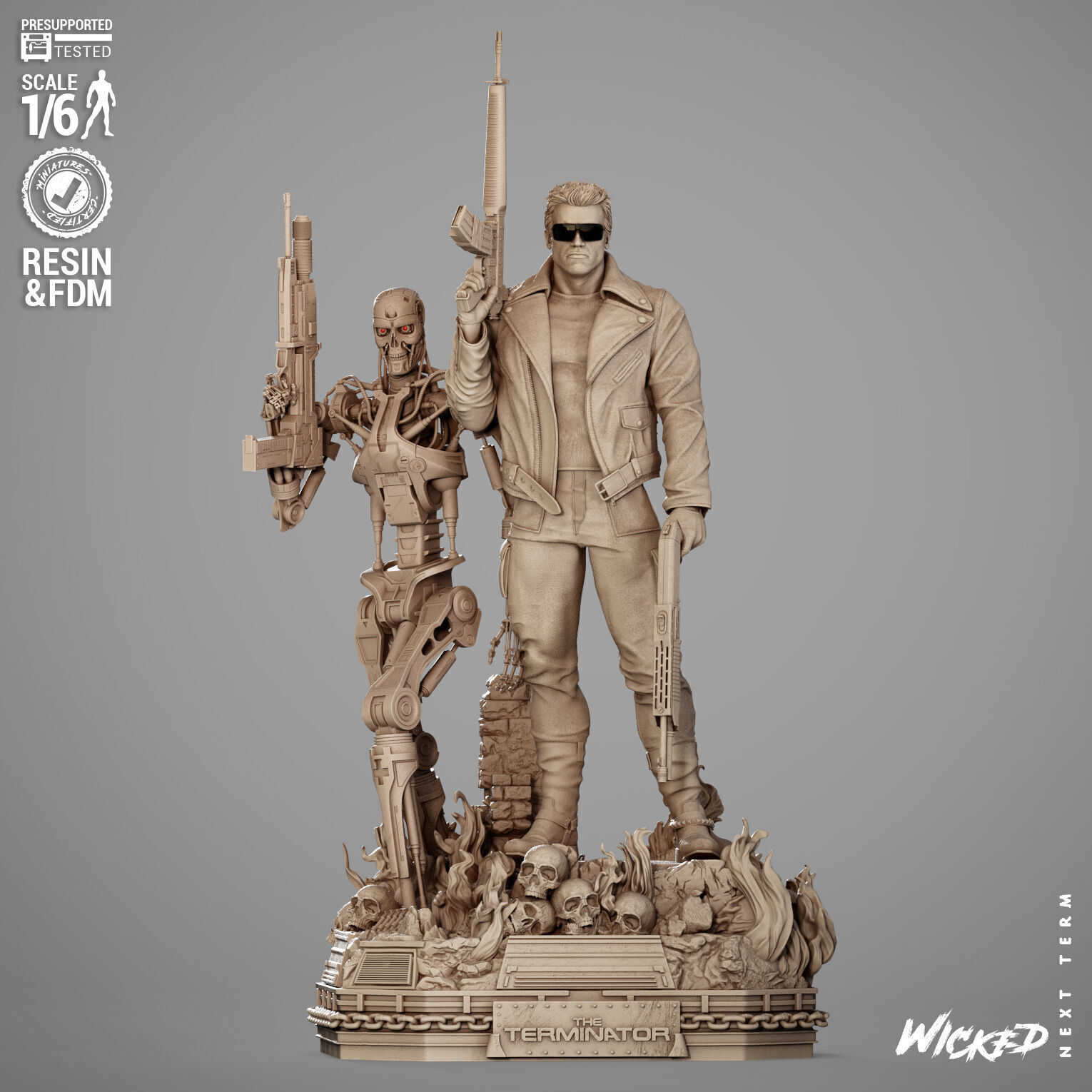 Wicked Movies Terminator Diorama 3D print model_25