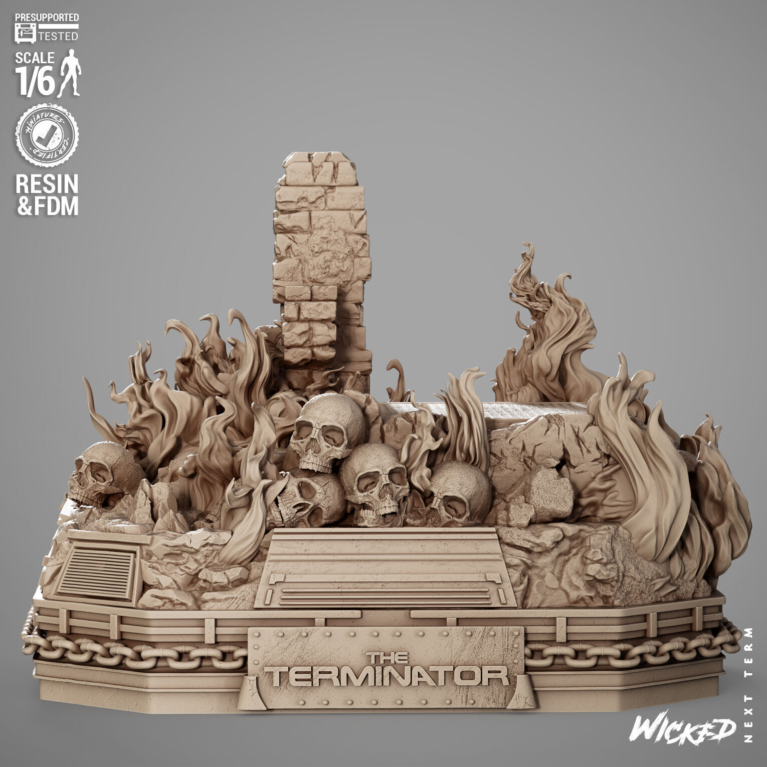 Wicked Movies Terminator Diorama 3D print model_40