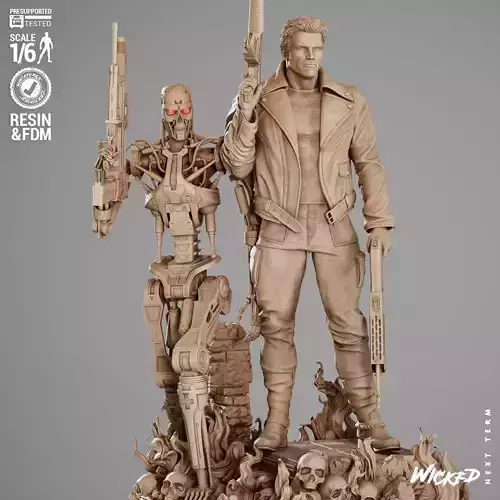 Wicked Movies Terminator Diorama 3D print model