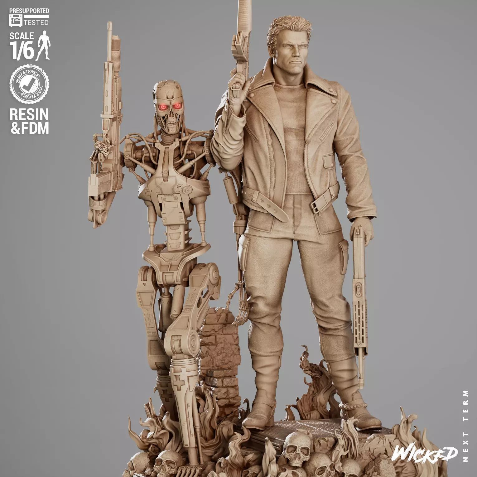 Wicked Movies Terminator Diorama 3D print model_0