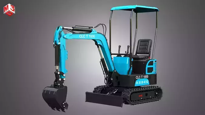 CLC T1000 Mini Crawler Excavator 3D model