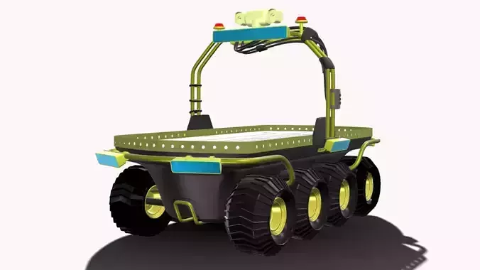 vehicle ugv 6x6 Low-poly 3D model