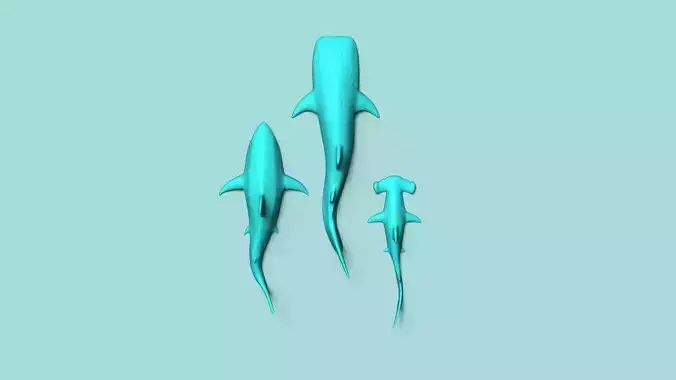 03 Sharks Wall Decor Collection - Design Decoration