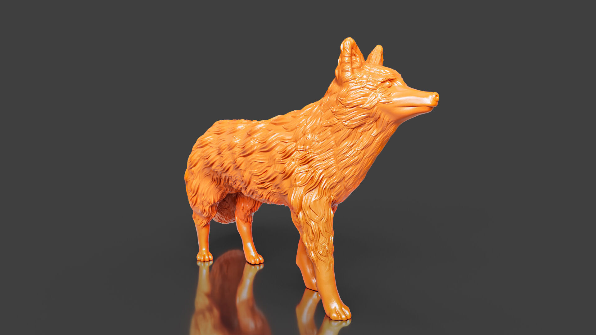 Realistic Red Fox 3D print model_2