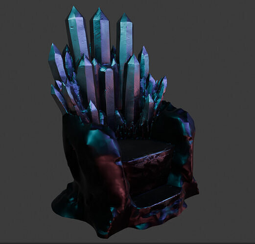 Throne Pack  Low-poly 3D model 7