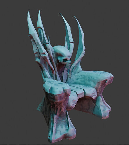 Throne Pack  Low-poly 3D model 6