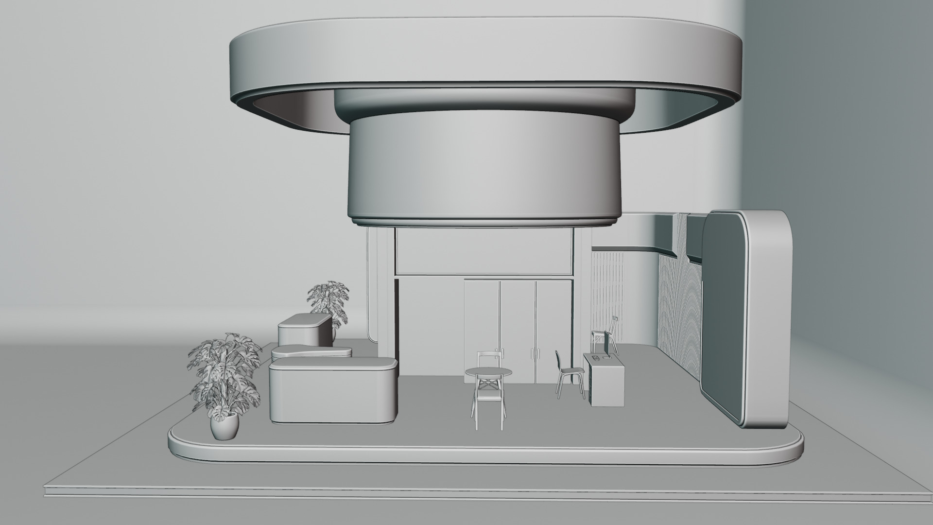 Modern Exhibition Booth 3D Model Trade Show Stand 3D model 3D model_14