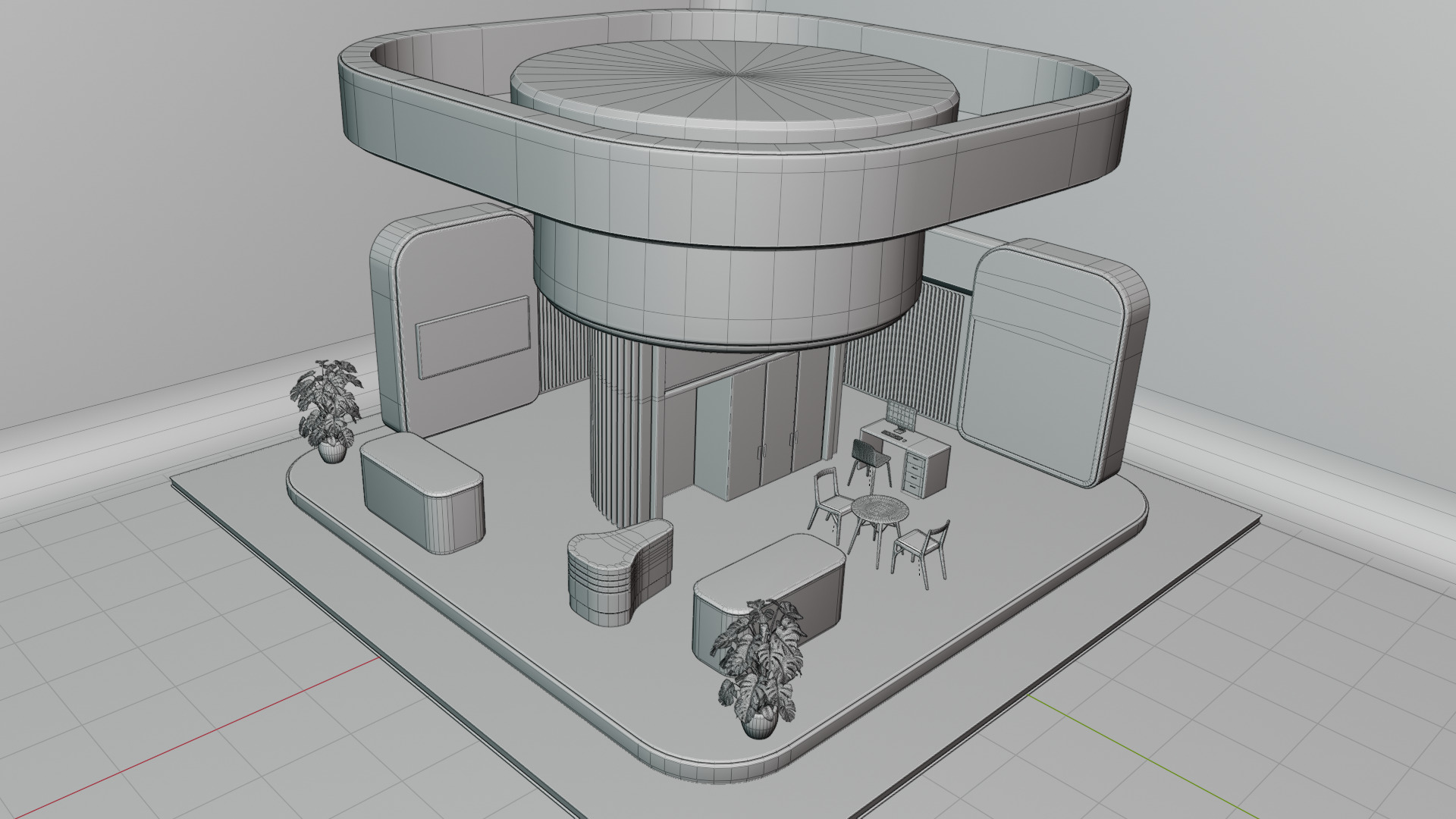 Modern Exhibition Booth 3D Model Trade Show Stand 3D model 3D model_21