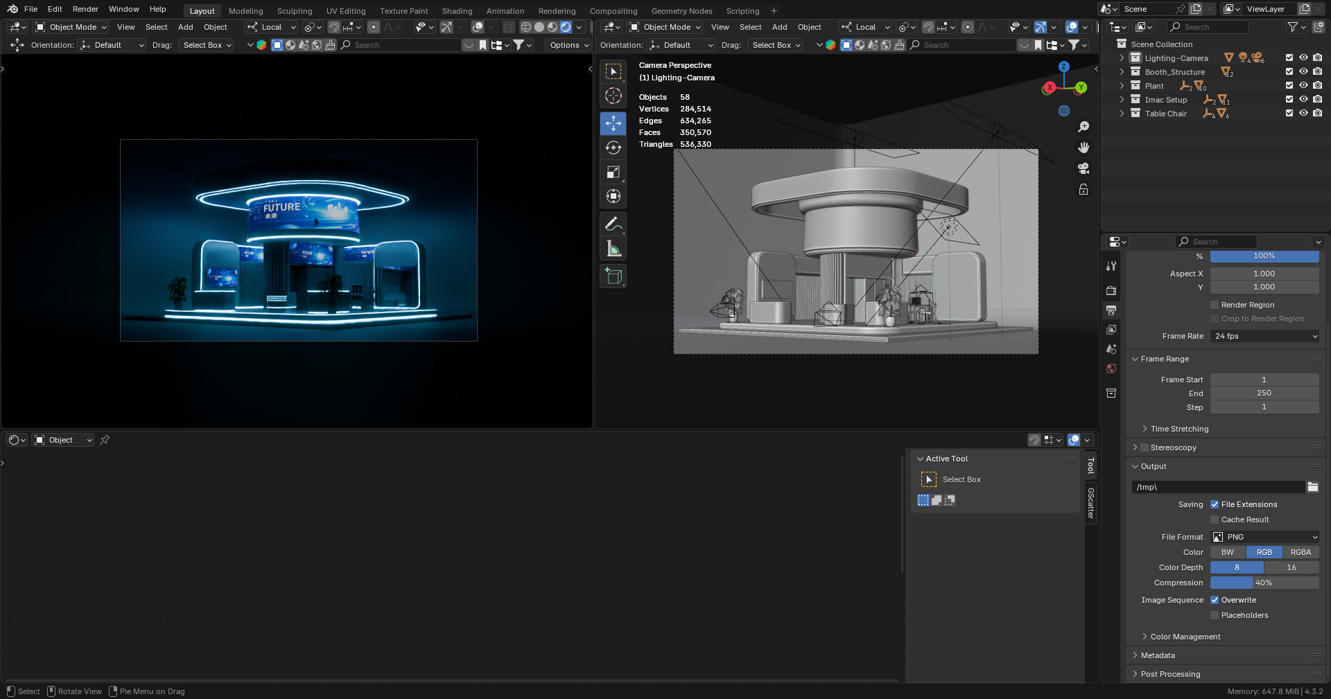Modern Exhibition Booth 3D Model Trade Show Stand 3D model 3D model_9