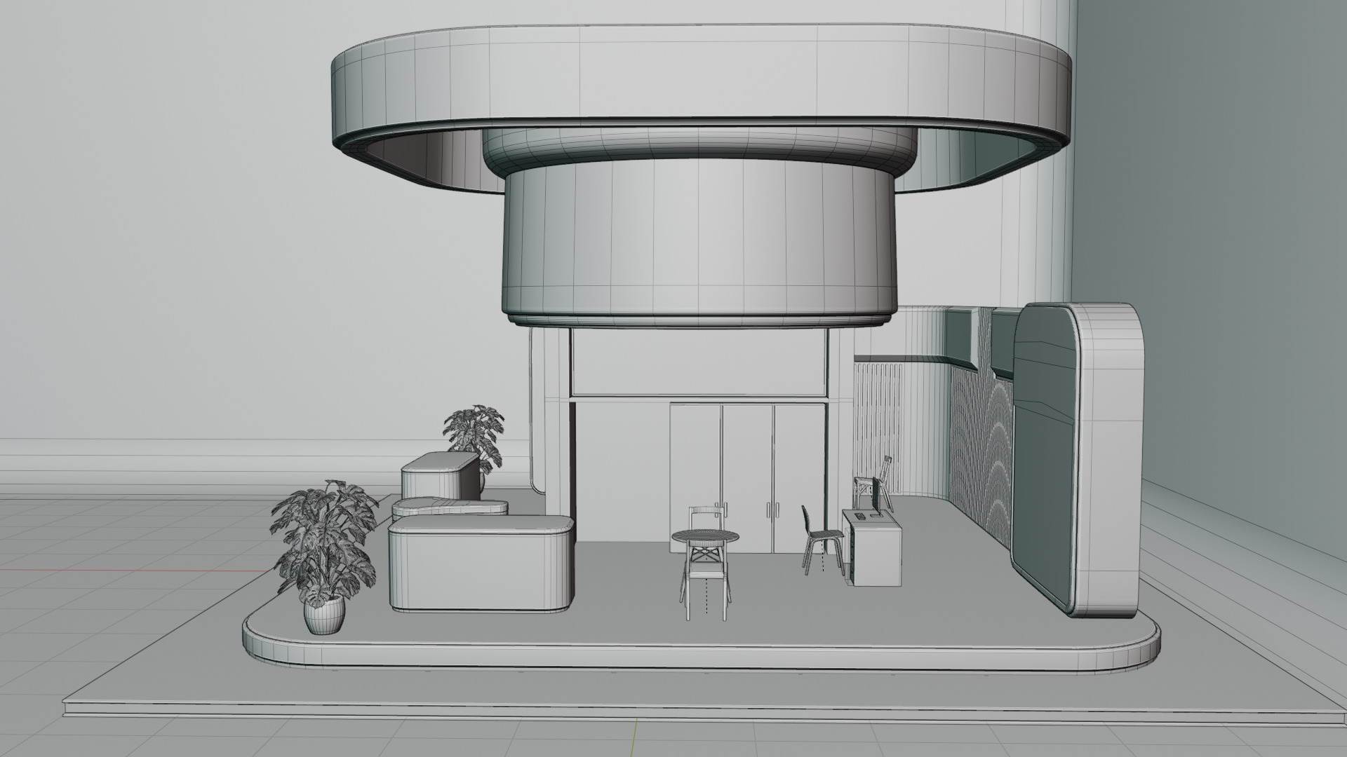 Modern Exhibition Booth 3D Model Trade Show Stand 3D model 3D model_13