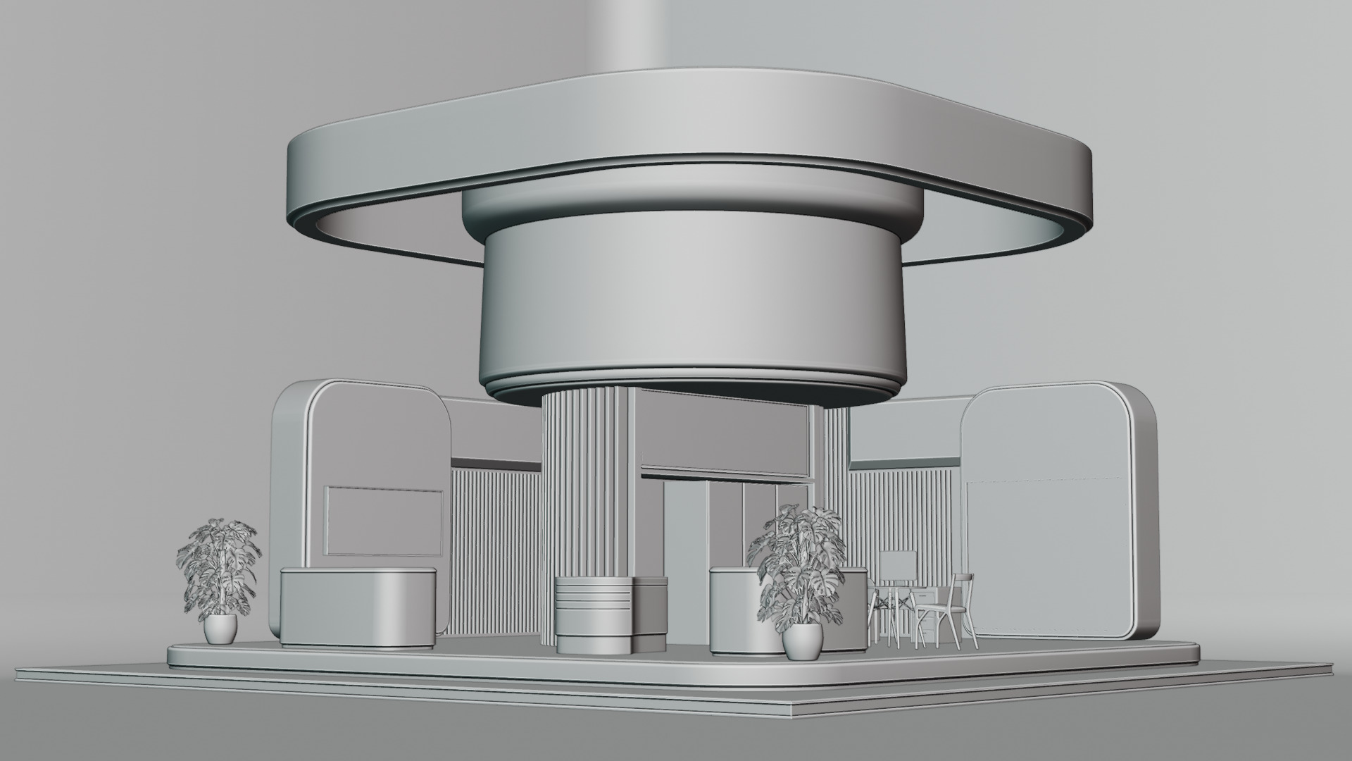 Modern Exhibition Booth 3D Model Trade Show Stand 3D model 3D model_11