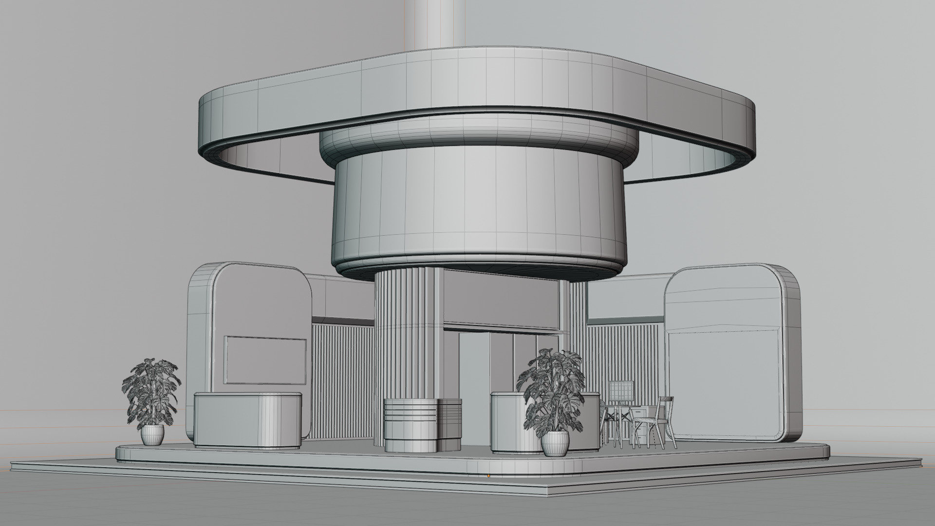 Modern Exhibition Booth 3D Model Trade Show Stand 3D model 3D model_12