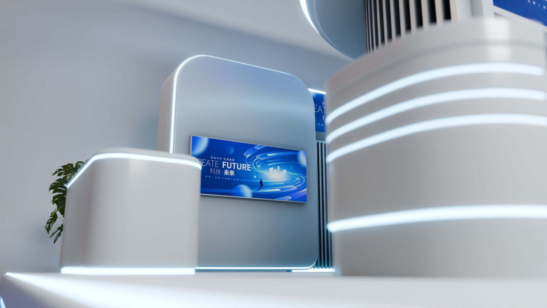 Modern Exhibition Booth 3D Model Trade Show Stand 3D model 3D model_5