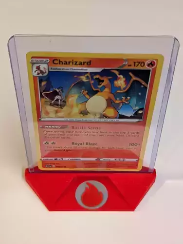 Pokemon Card Toploader Display Stand 3D print model