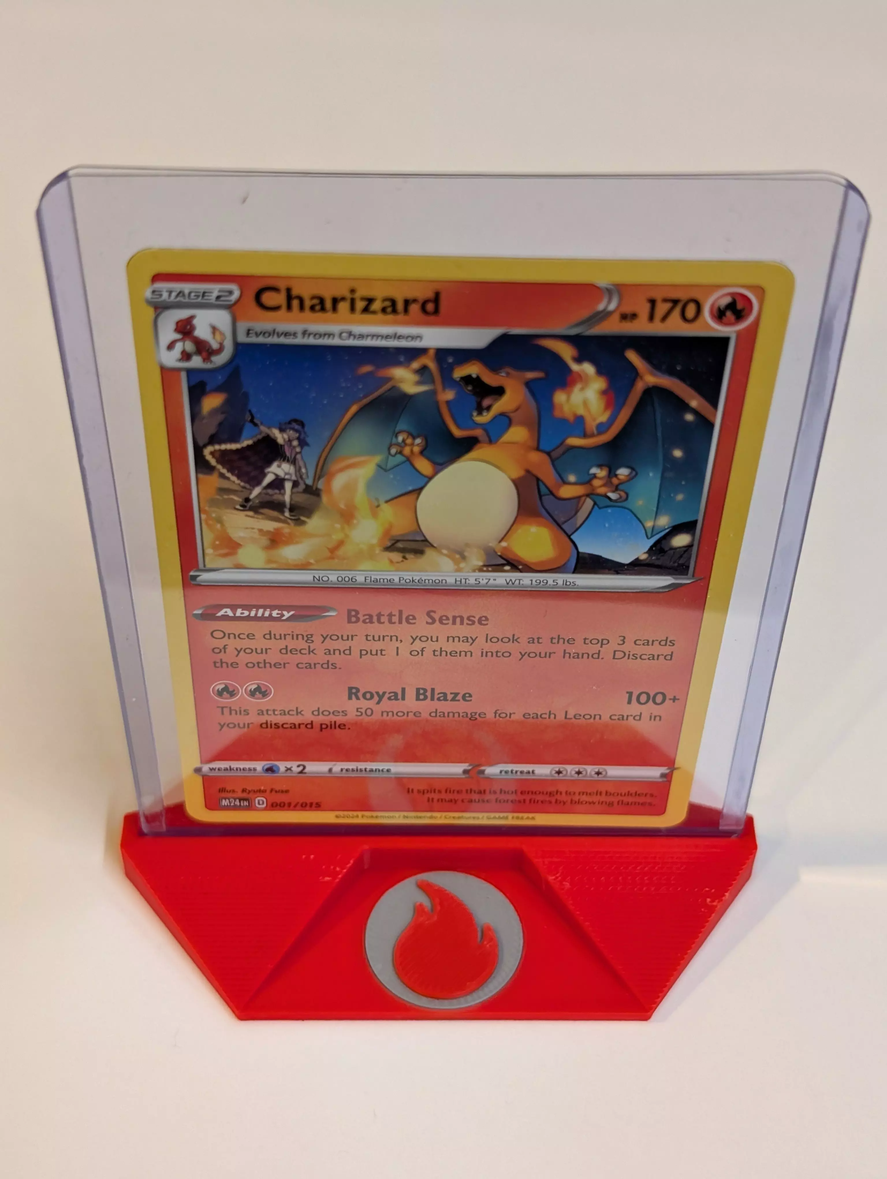 Pokemon Card Toploader Display Stand 3D print model