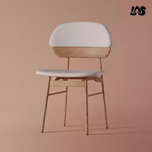 Modern Wooden Chair 3D Model for Archviz