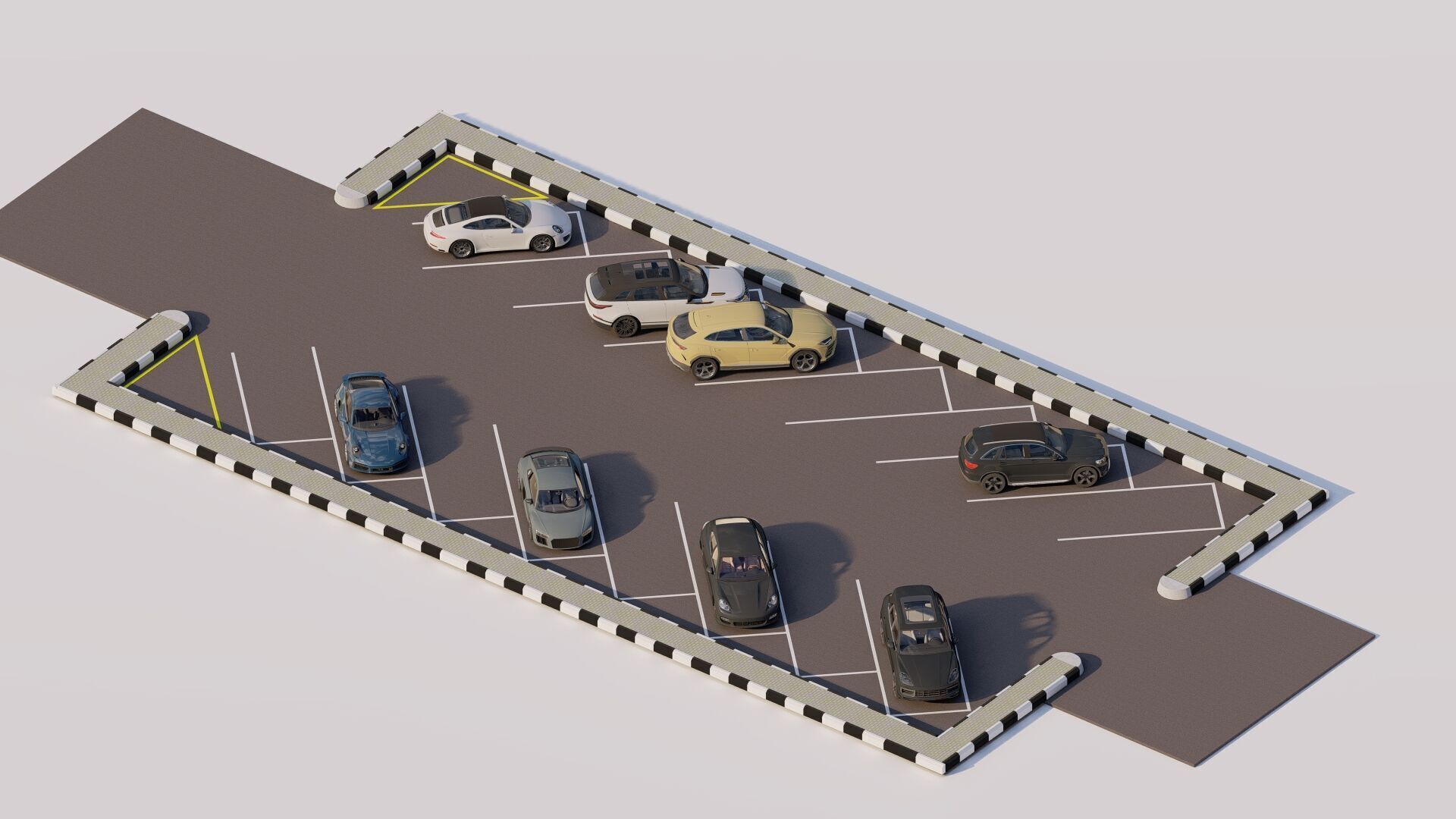 Parking-Parking Lot 3D model_9