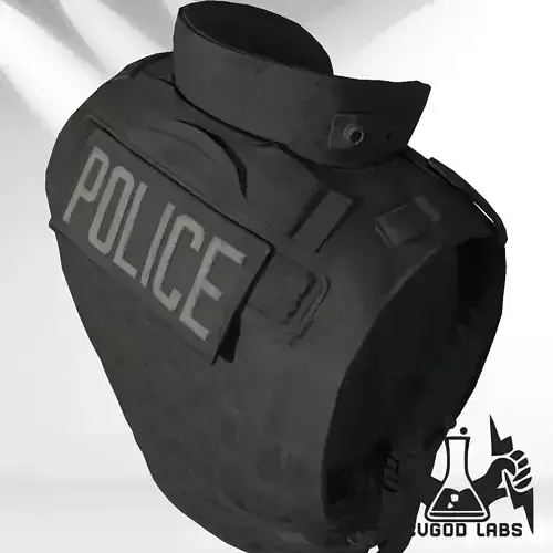 SWAT Police Bulletproof Vest Game Ready PBR Low Poly