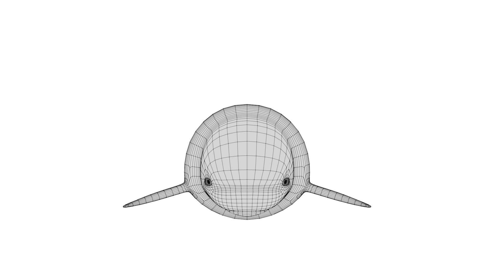 Rigged Cartoon Beluga Whale 3D model_6