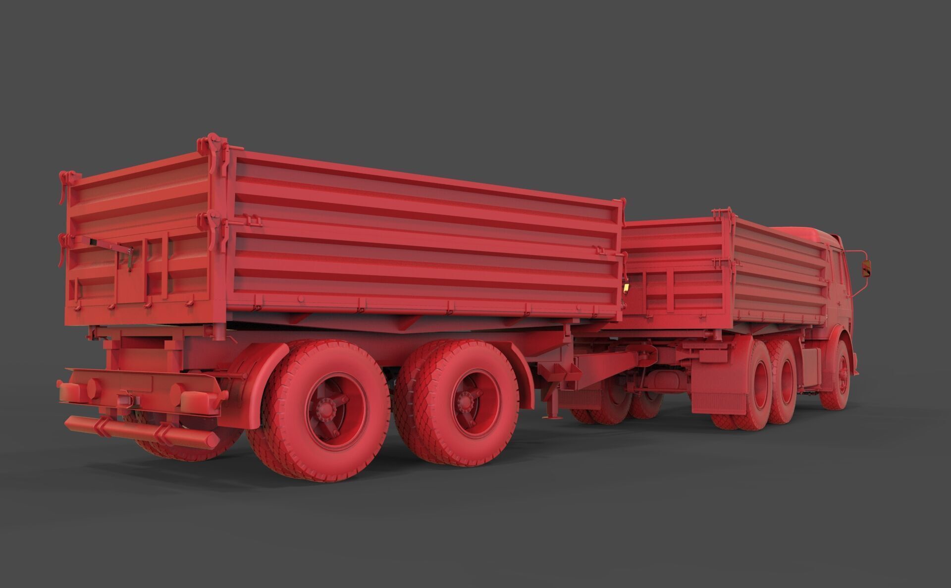 Mercedes-Benz NG 1632 with trailer 3D print model_3