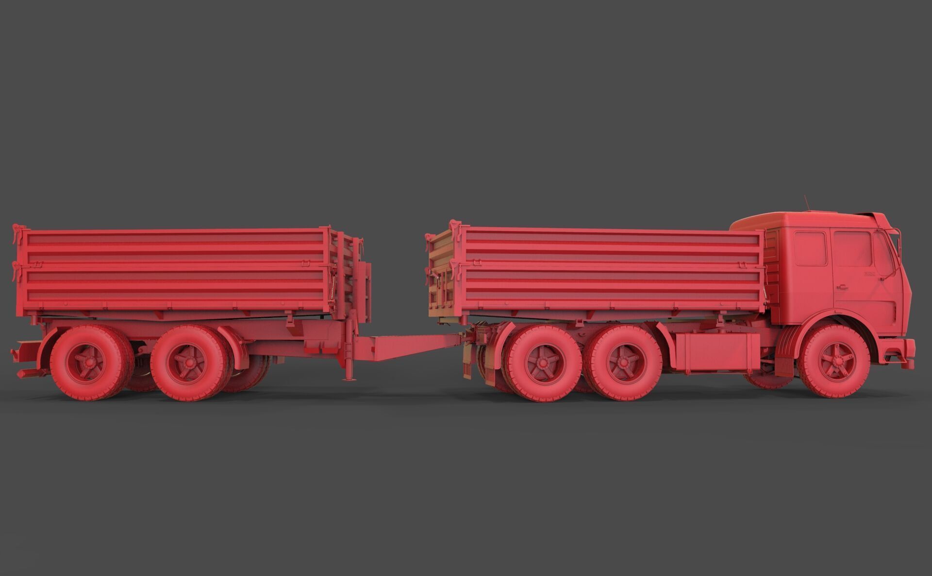 Mercedes-Benz NG 1632 with trailer 3D print model_2