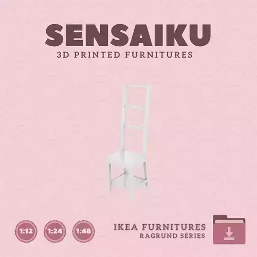 RAGRUND Chair with Towel Rack for Dollhouse - IKEA - 3D Print 3D print model