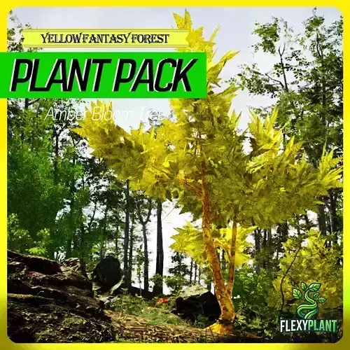 Yellow Fantasy Forest - 6 Amber Bloom Tree Plant