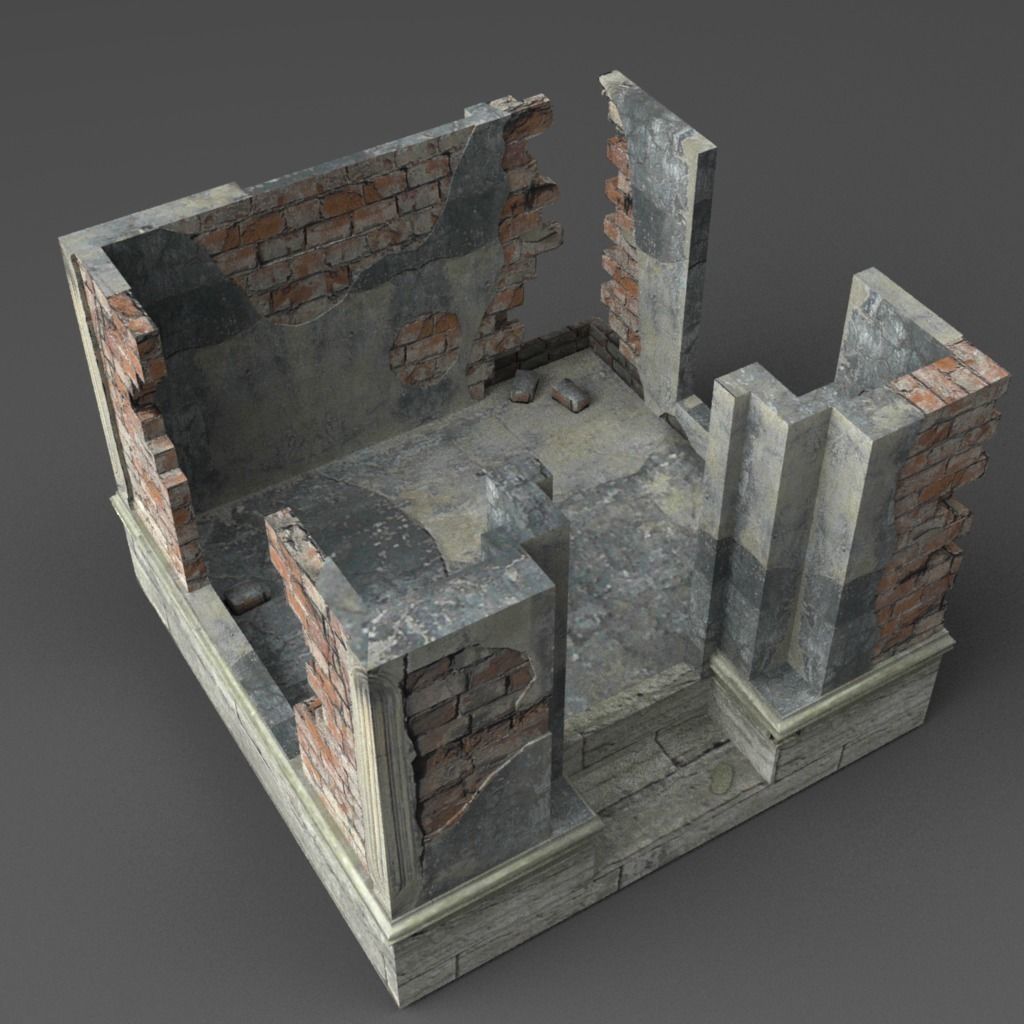Crypt pack Low-poly 3D model_3