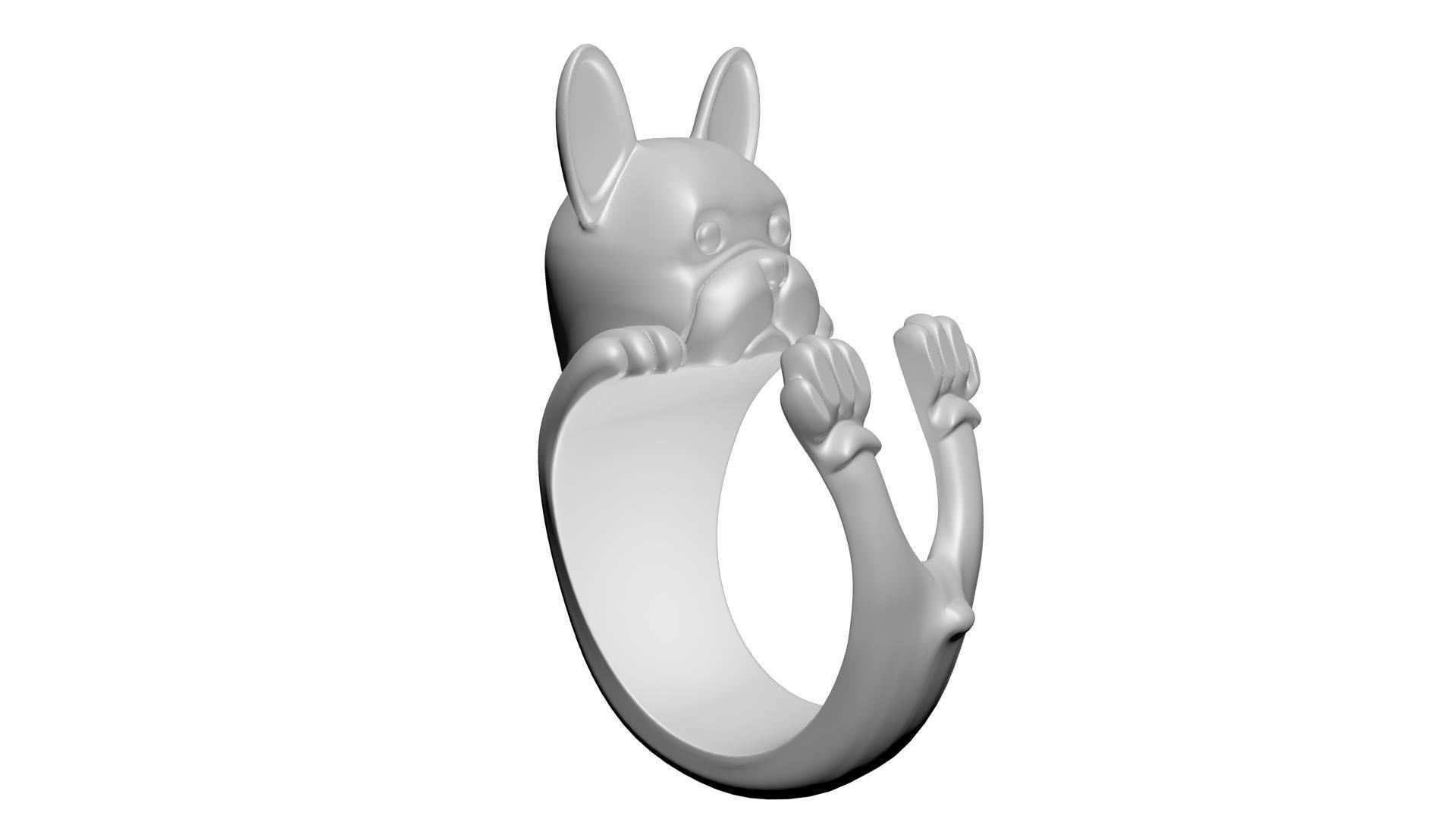 Dog Ring 3D print model_3