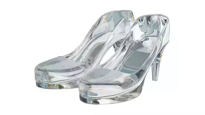 Cinderella Slipper Low-poly 3D model