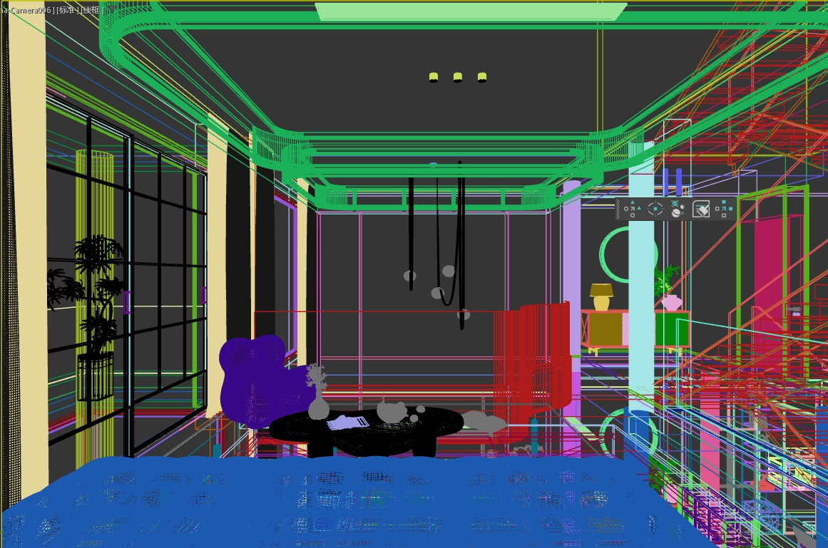 The first-floor vaulted living room 3D model_7