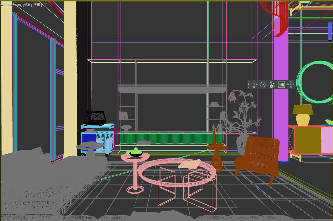 The first-floor vaulted living room 3D model_9