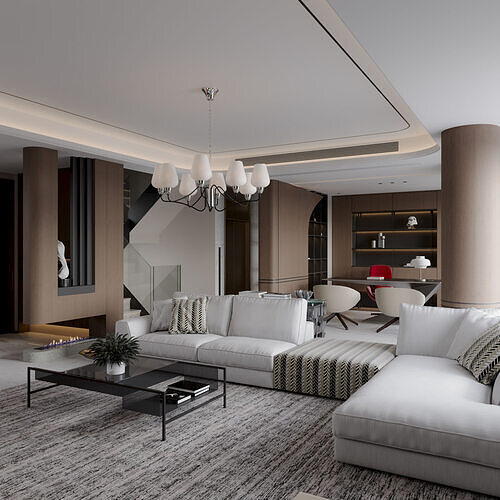 Apartment interior scenes   3D model 6