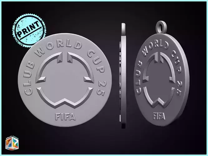 FIFA Club World Cup 2025 logo for 3D printing -- 2 versions 3D print model